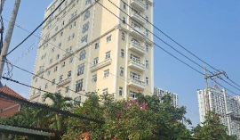 Biệt phủ mặt tiền , xác định bán đất 650m2, 3 tầng, Hoàng Quốc Việt , Quận 7.